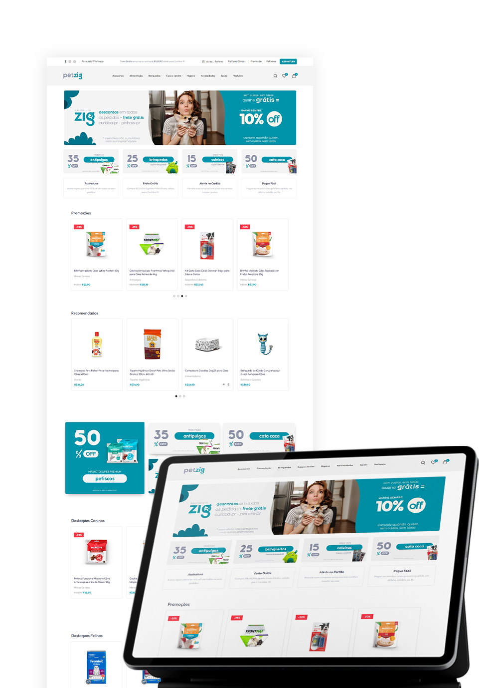 Criação de E-commerce Petzig em Curitiba - Meon Marketing Digital