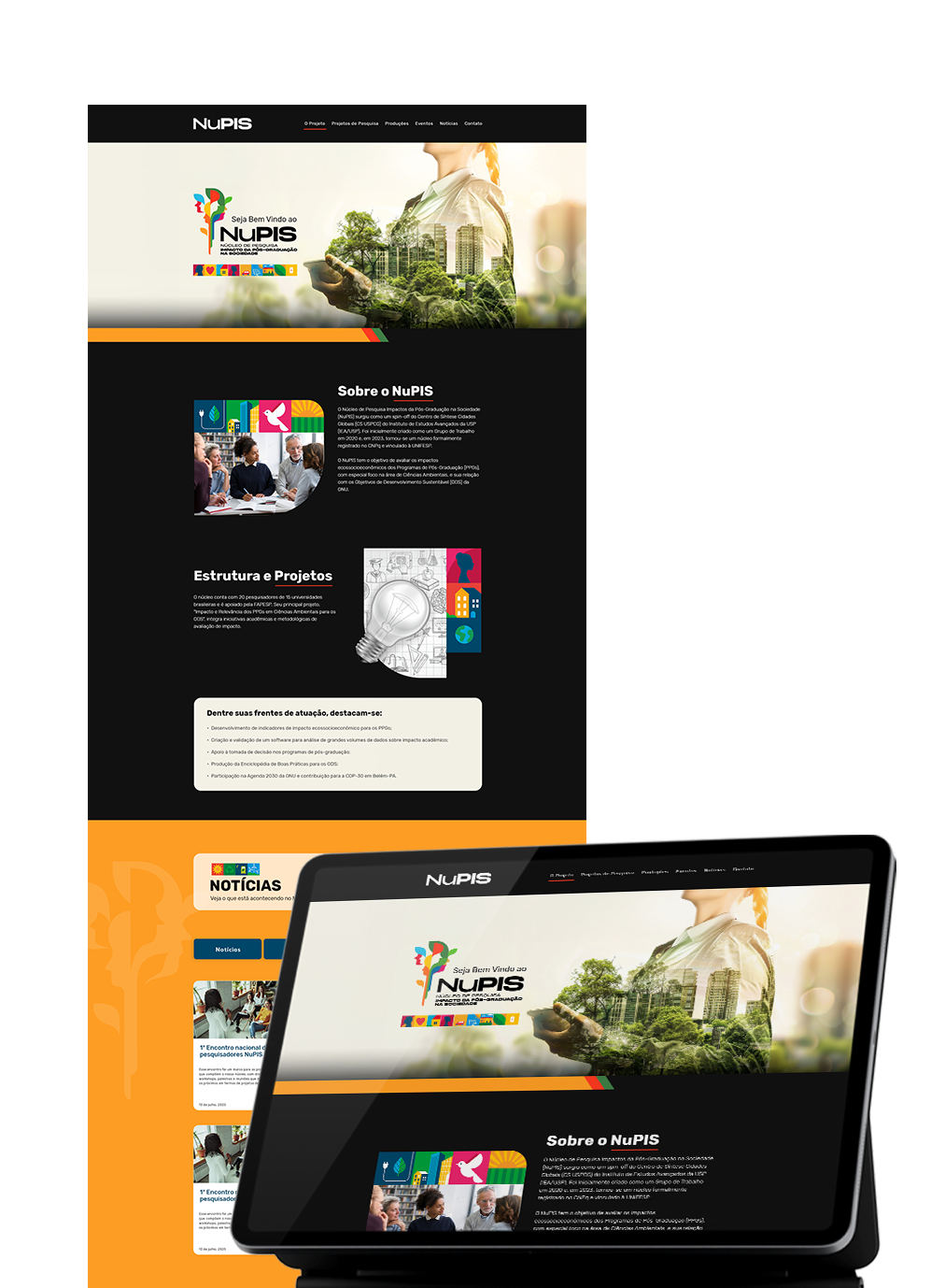 Criação de website - Nupis - em Curitiba - Meon Marketing Digital